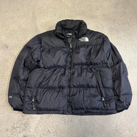 Black Retro Nuptse 700 North Face Puffer - Picture 2 of 7